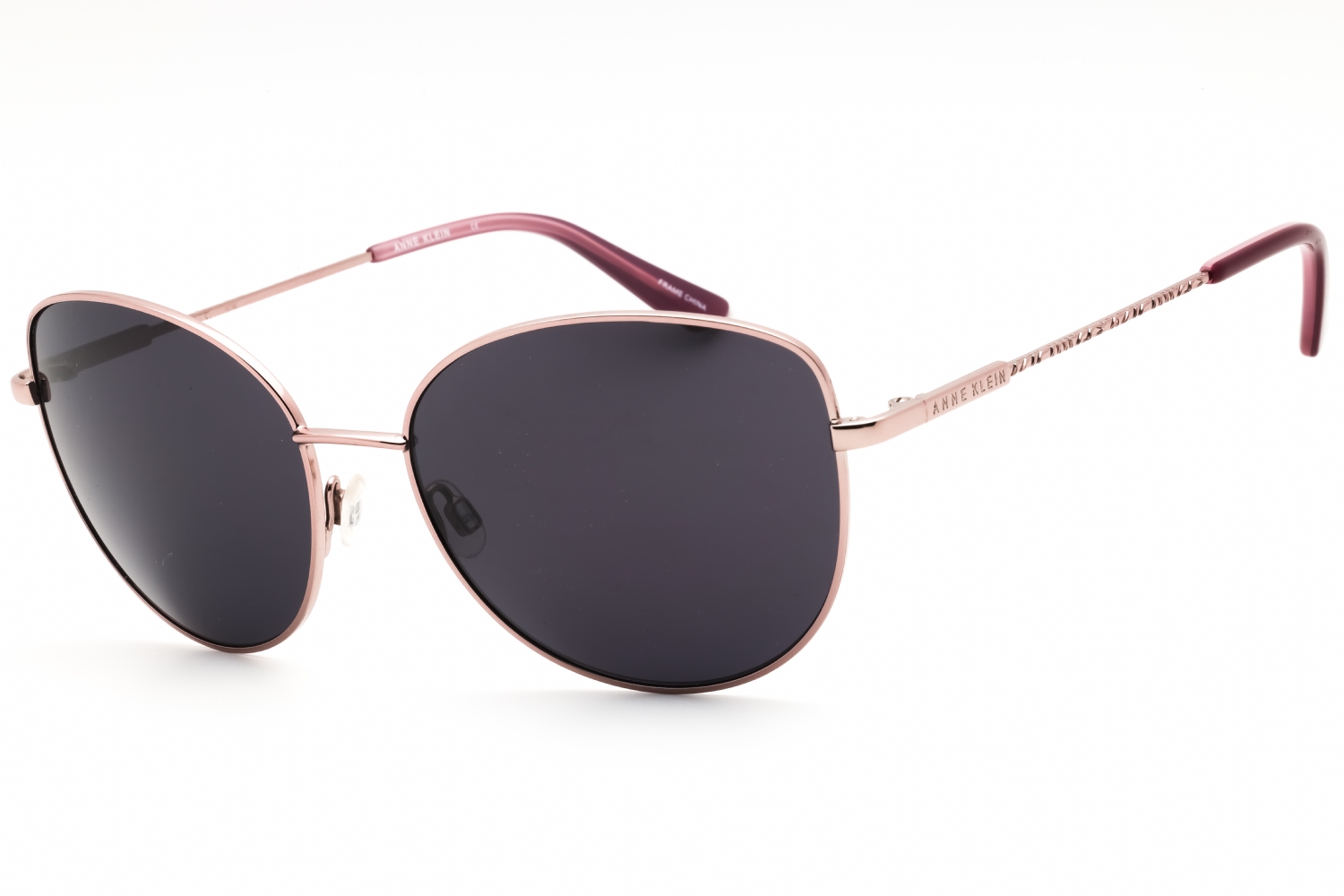 Gafas de sol Anne Klein de metal en oro rosa
